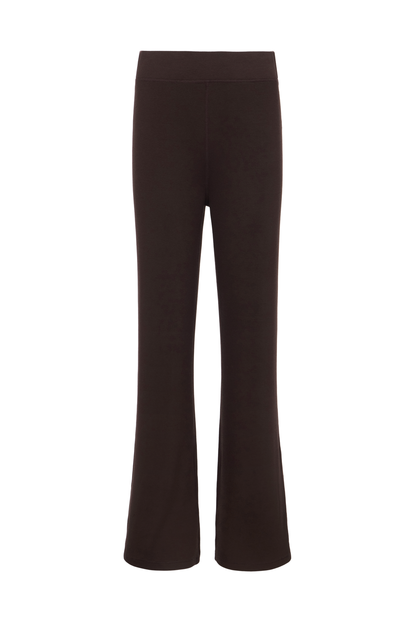 Slinky Rib Streamline Pant | Espresso