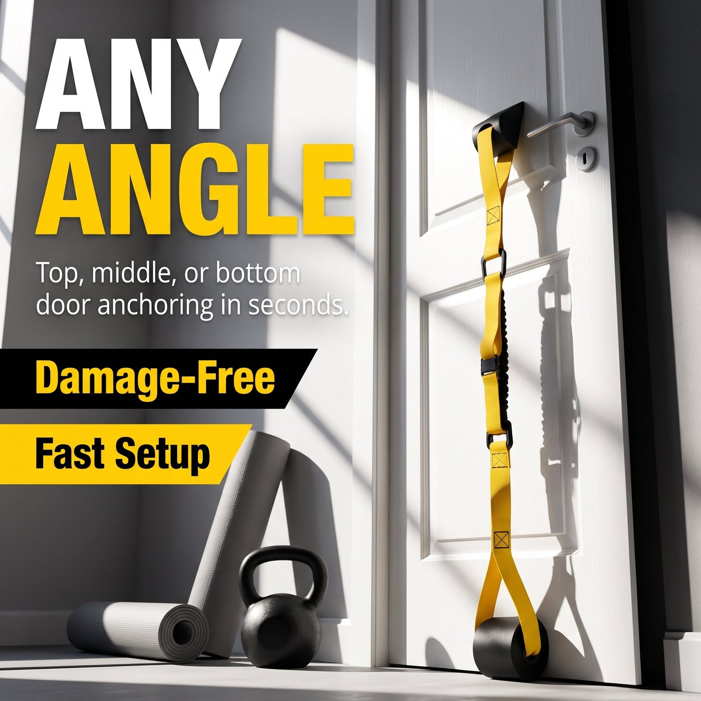 💪 225LBS Heavy Duty Cable Resistance Band Home Gym Training Set