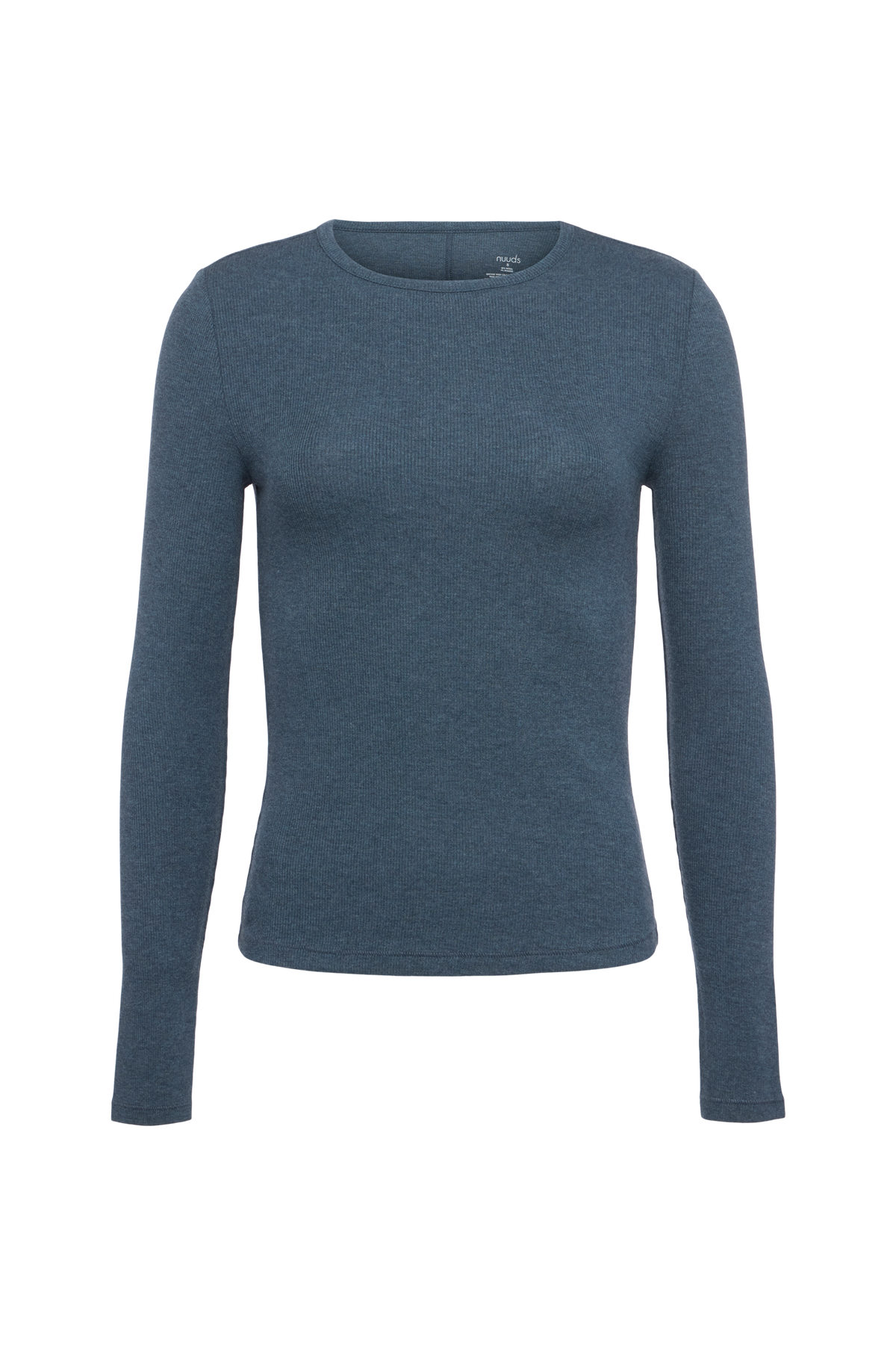 Slinky Rib Long Sleeve Shirt | Heather Navy