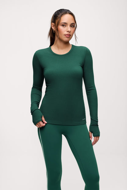 Sporty Rib Bra Long Sleeve | Blackpine