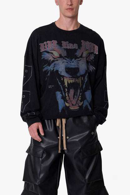 994 Wolf L/S Tee - Black