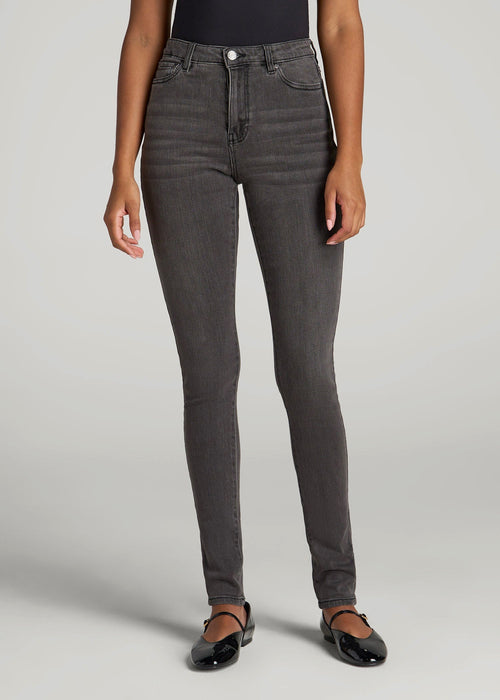 Georgia High-Rise Skinny Jeans for Tall Women in True Grit Grey