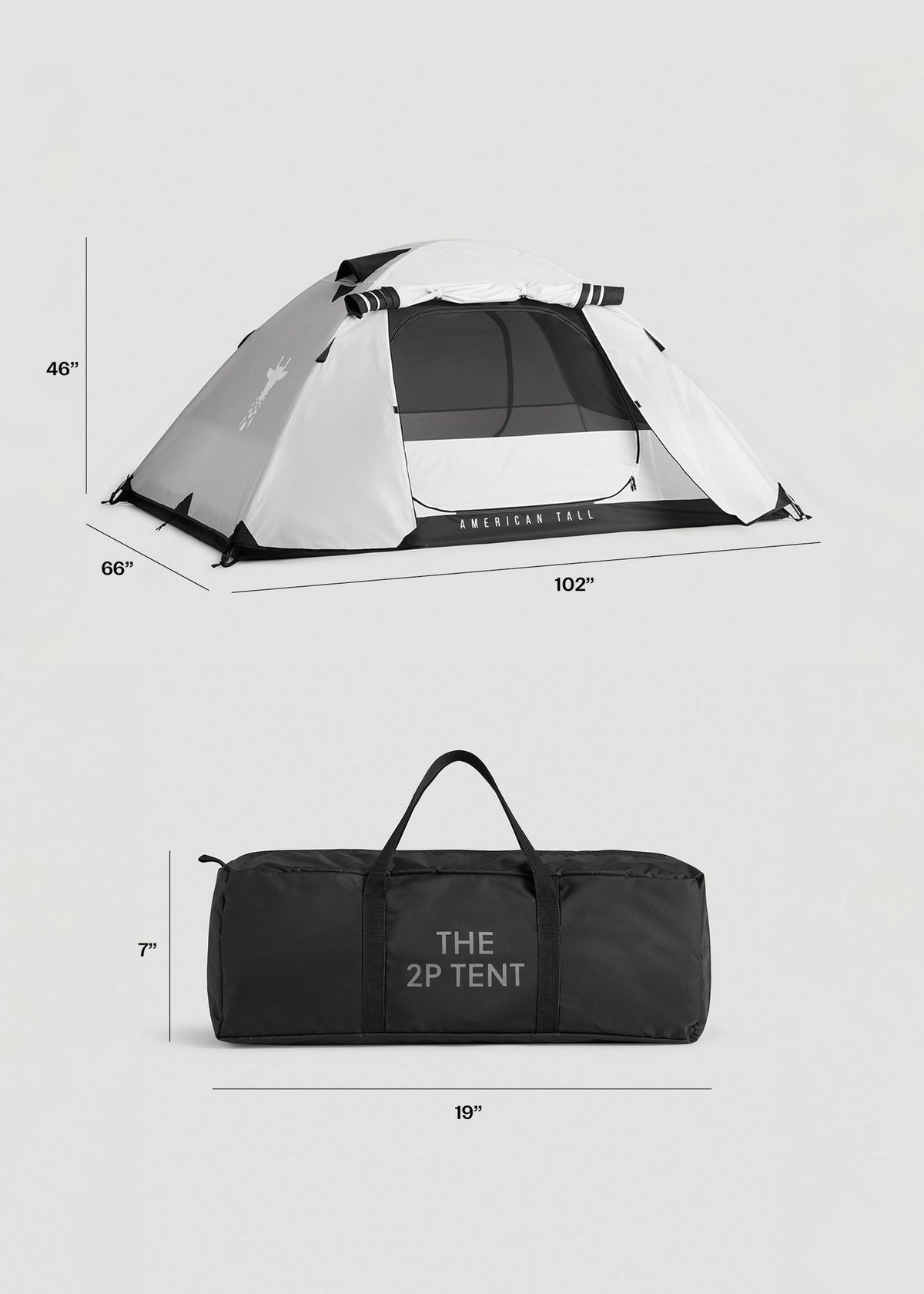 Extra-Long 2-Person Tent for Tall People