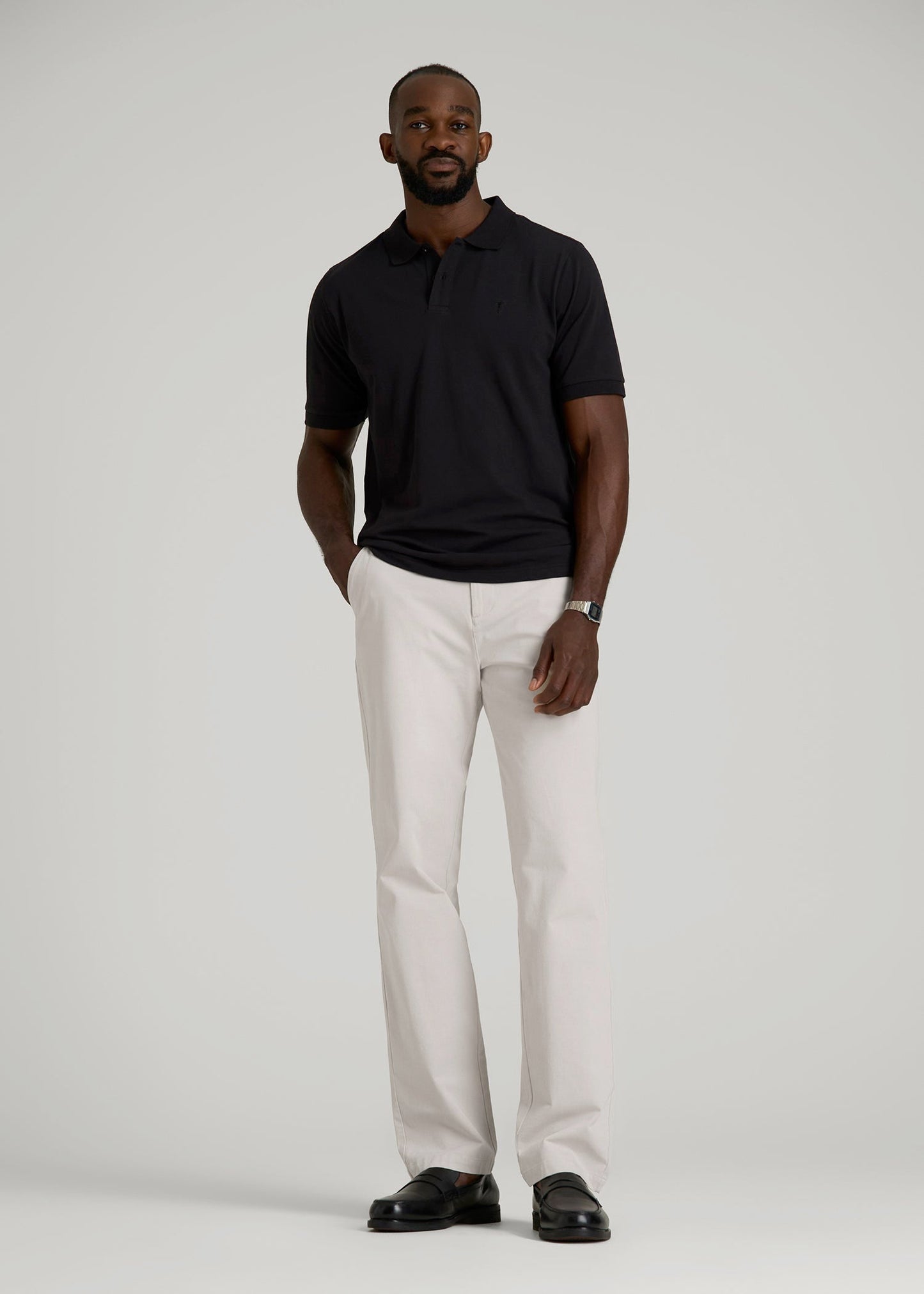 4 Way Stretch Commuter RELAXED Chino Pants for Tall Men in Drywall Tan