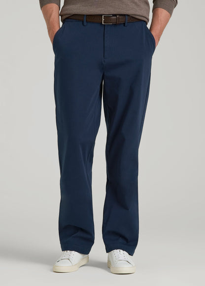 4 Way Stretch Commuter RELAXED Chino Pants for Tall Men in Navy Blue