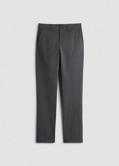 4-Way Stretch Commuter Tapered Chino Pants for Tall Men in Dark Ash