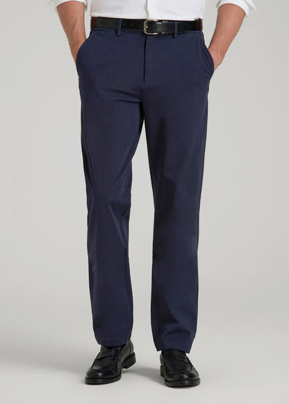 4-Way Stretch Commuter Tapered Chino Pants for Tall Men in Patriot Blue