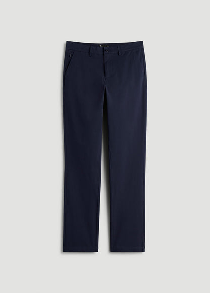 4-Way Stretch Commuter Tapered Chino Pants for Tall Men in Patriot Blue