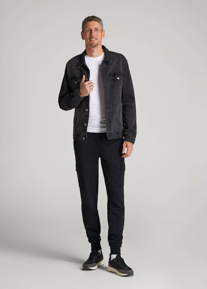 Wearever Fleece Cargo Jogger For Tall Men in Black