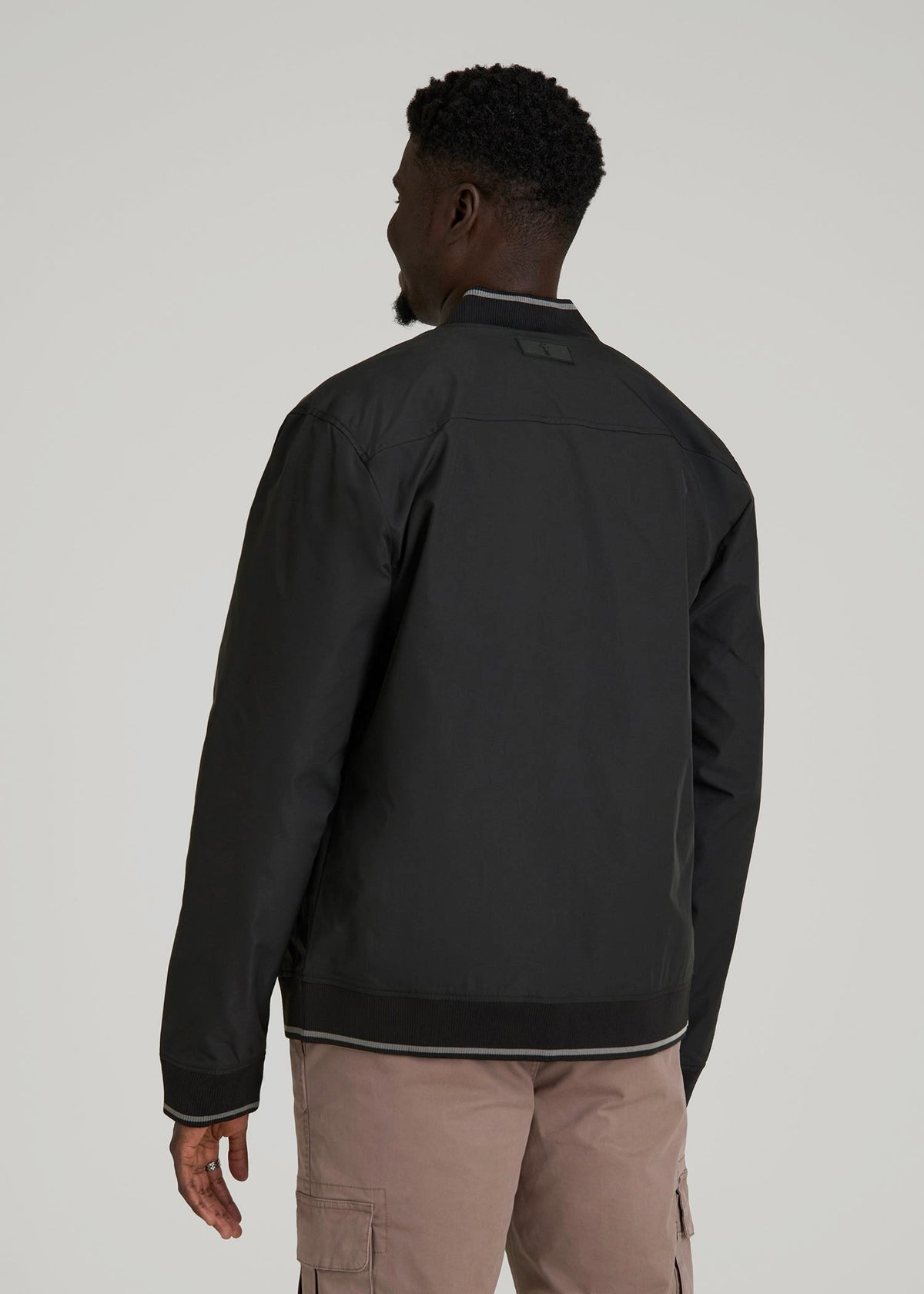 A.T. Bomber Jacket for Tall Men in Black