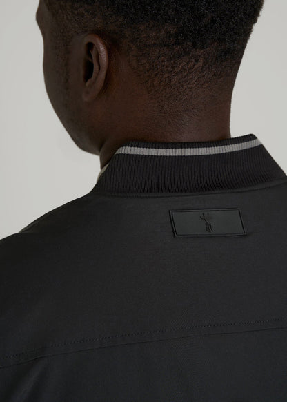 A.T. Bomber Jacket for Tall Men in Black