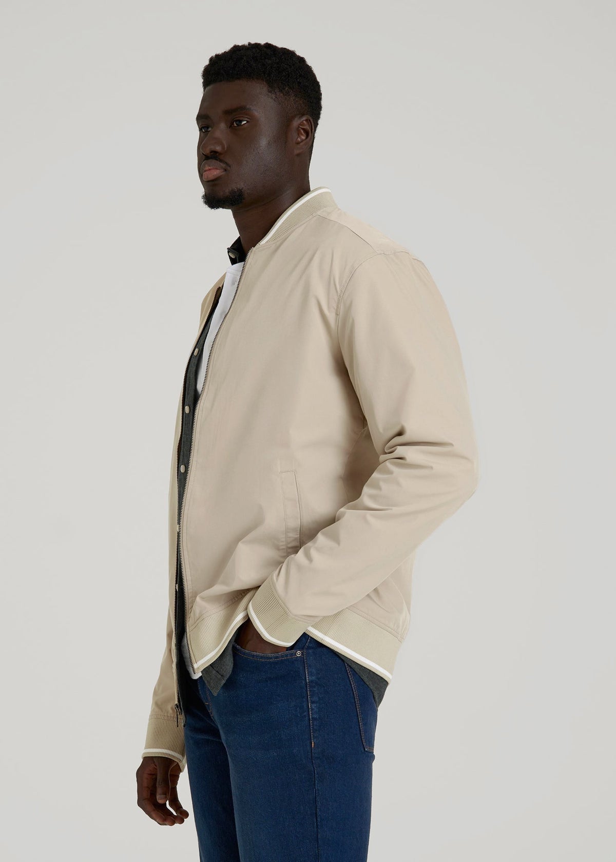 A.T. Bomber Jacket for Tall Men in Desert Khaki