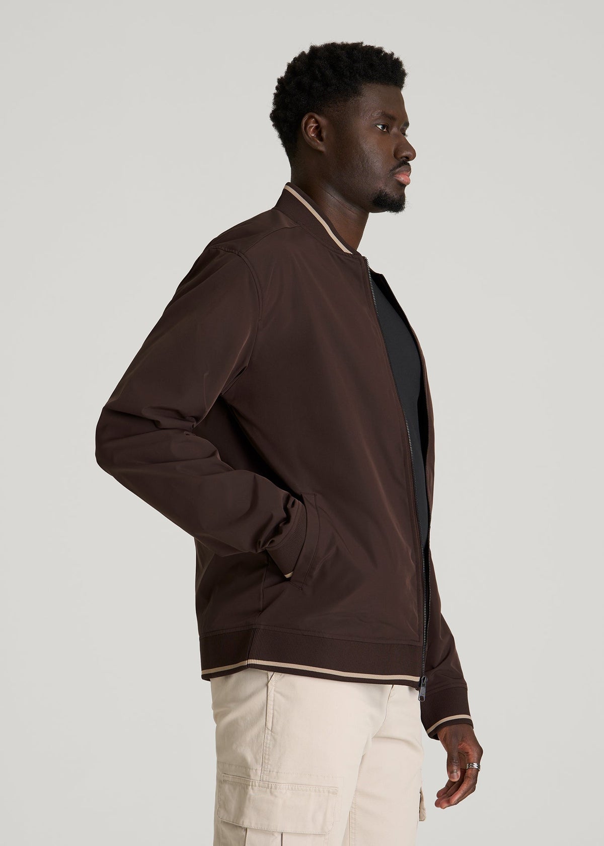 A.T. Bomber Jacket for Tall Men in Espresso