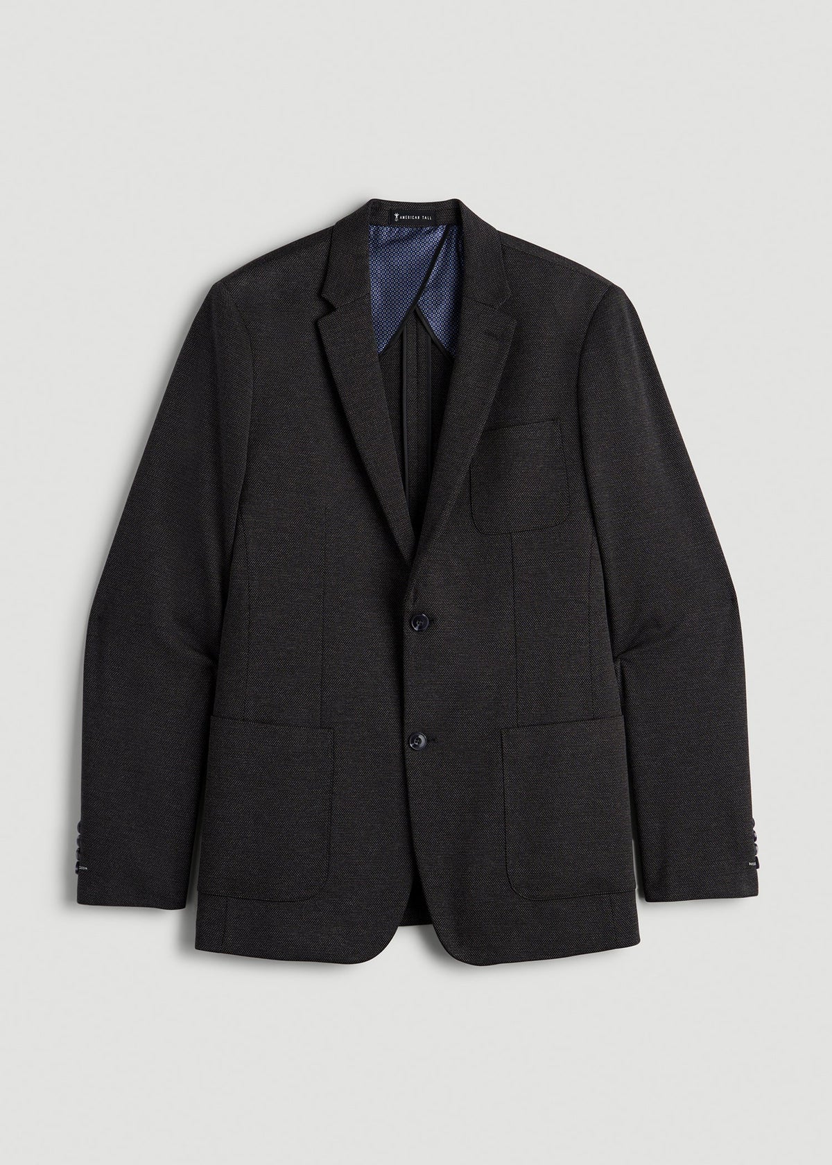 Core Blazer for Tall Men in Black Silver Mix