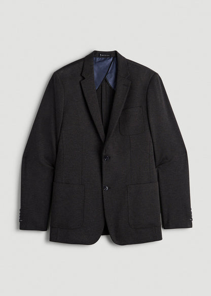Core Blazer for Tall Men in Black Silver Mix
