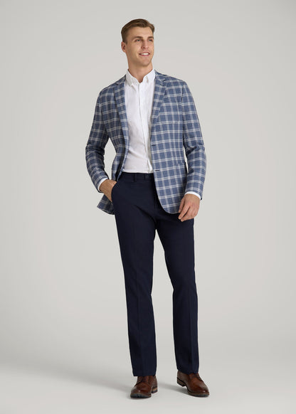 Core Blazer for Tall Men in Navy Check