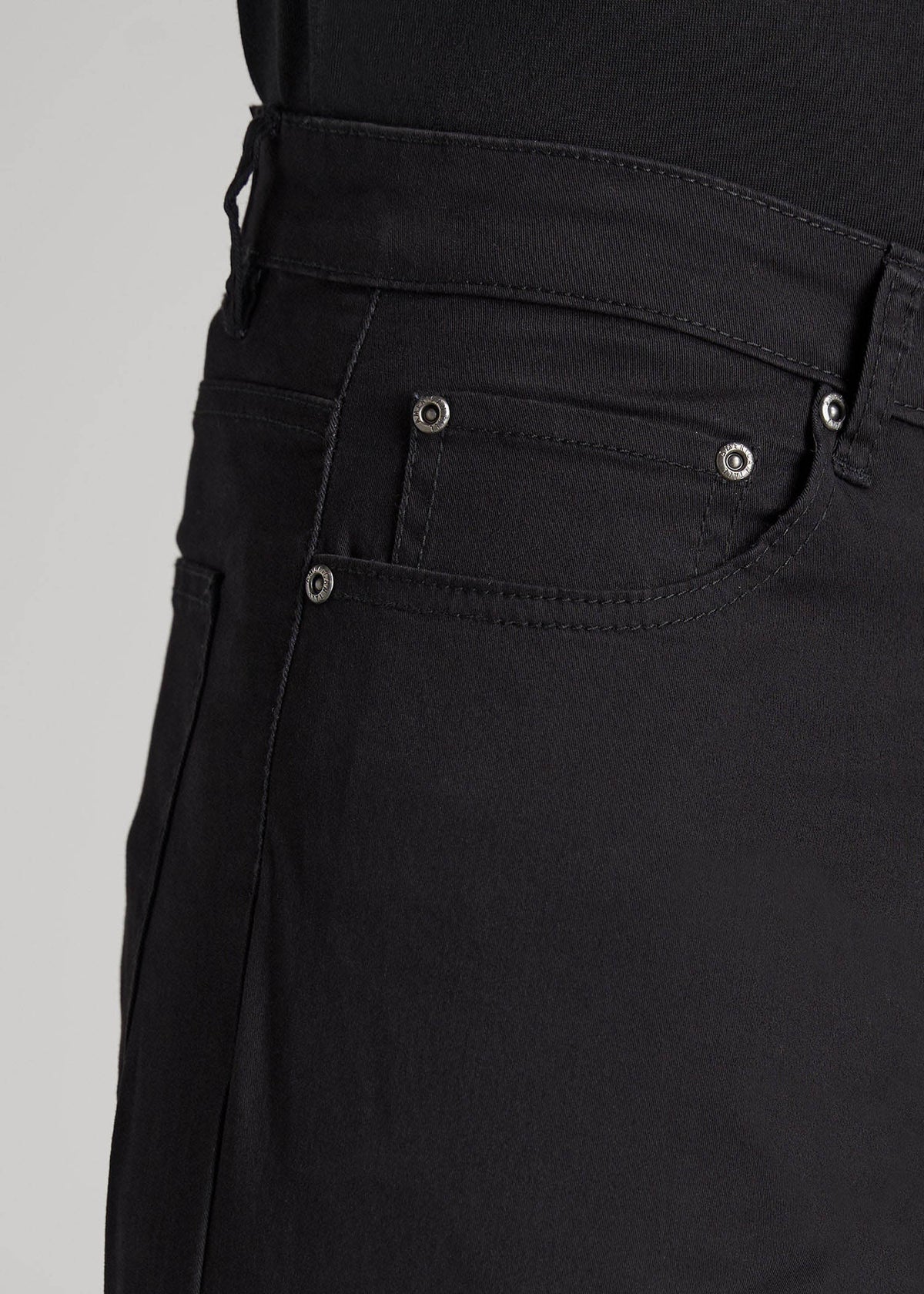 Carman TAPERED Fit Five Pocket Pants for Tall Men in Black