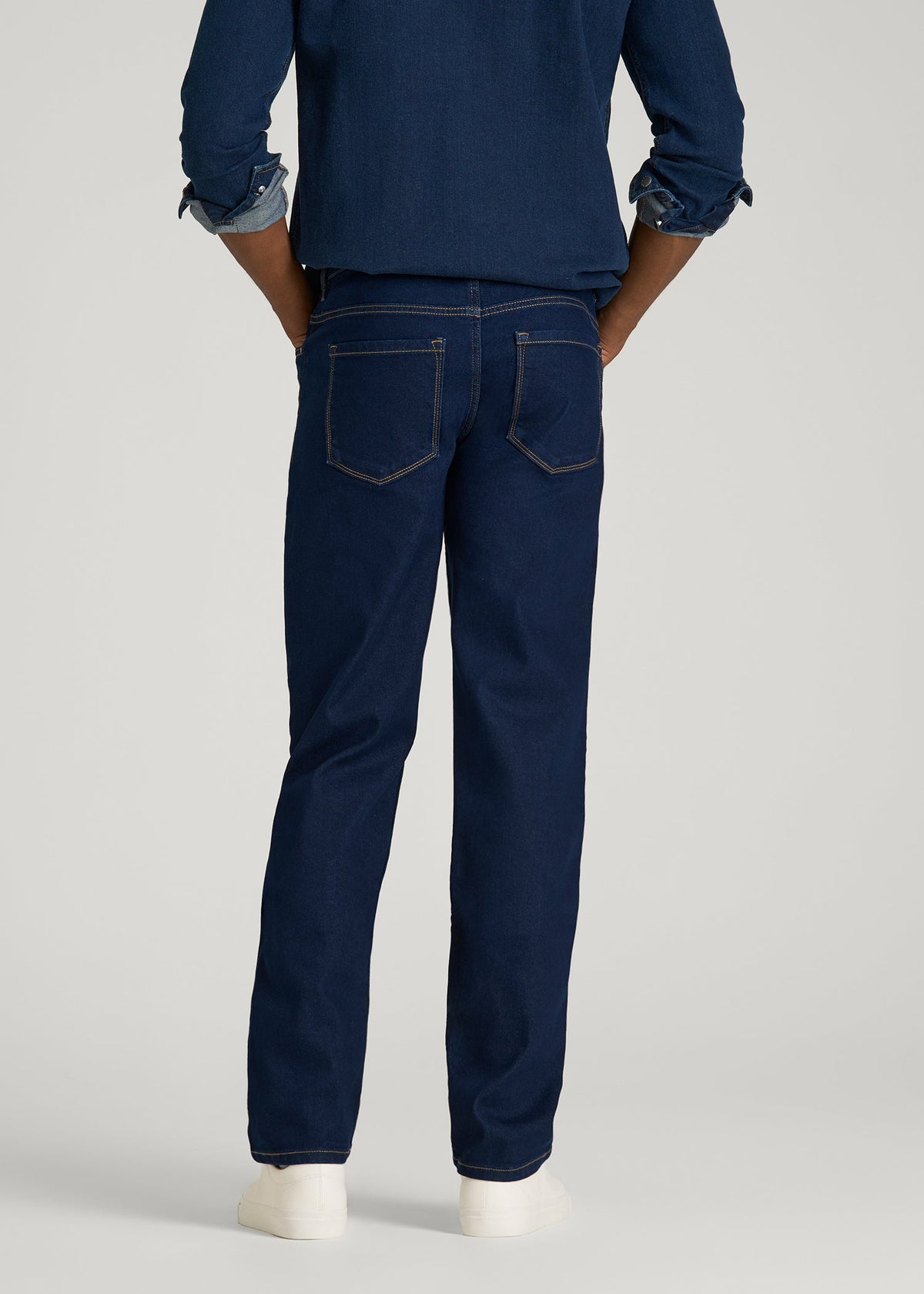 Carman TAPERED Jeans for Tall Men in Deep Indigo Wash