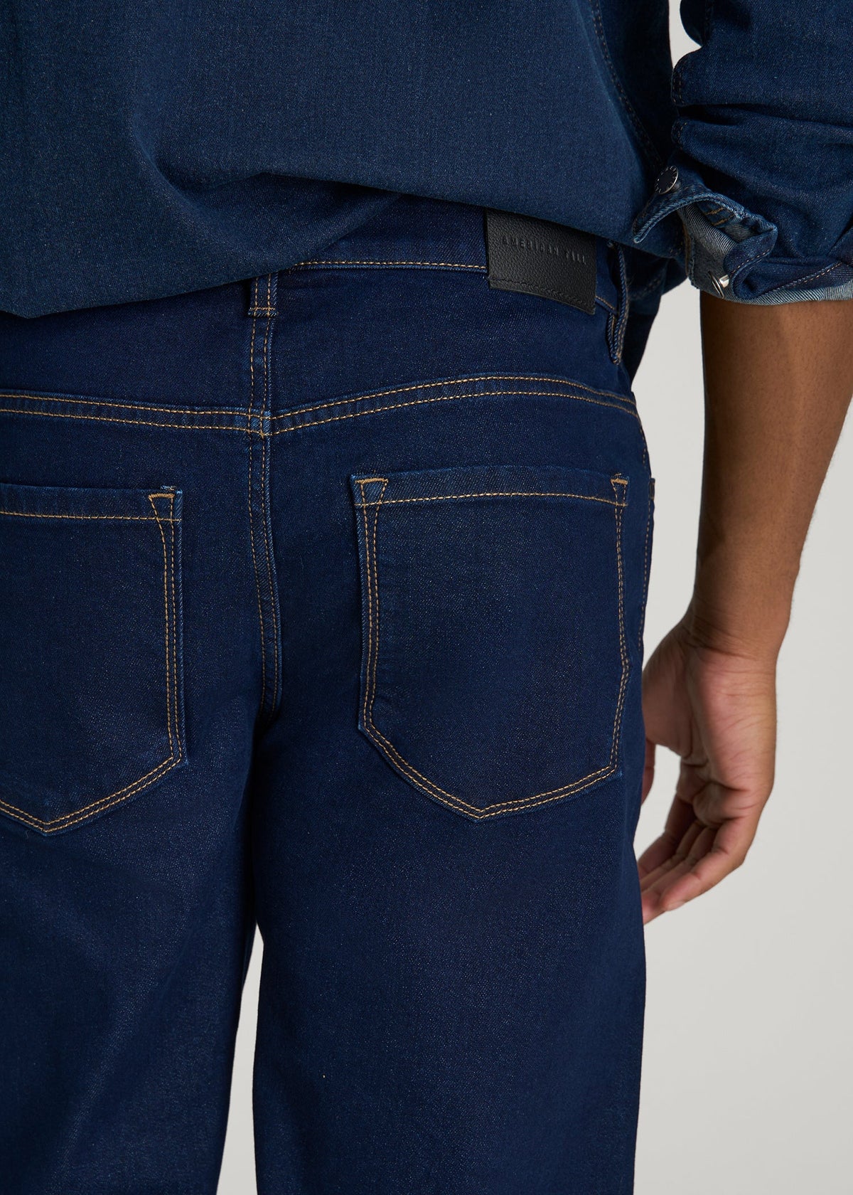 Carman TAPERED Jeans for Tall Men in Deep Indigo Wash
