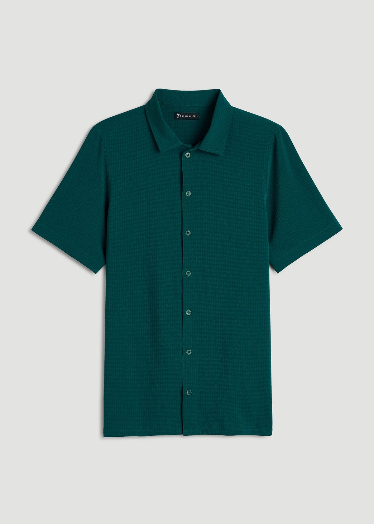 Coastal Perforated Button shirt for Tall Men in Deep Teal