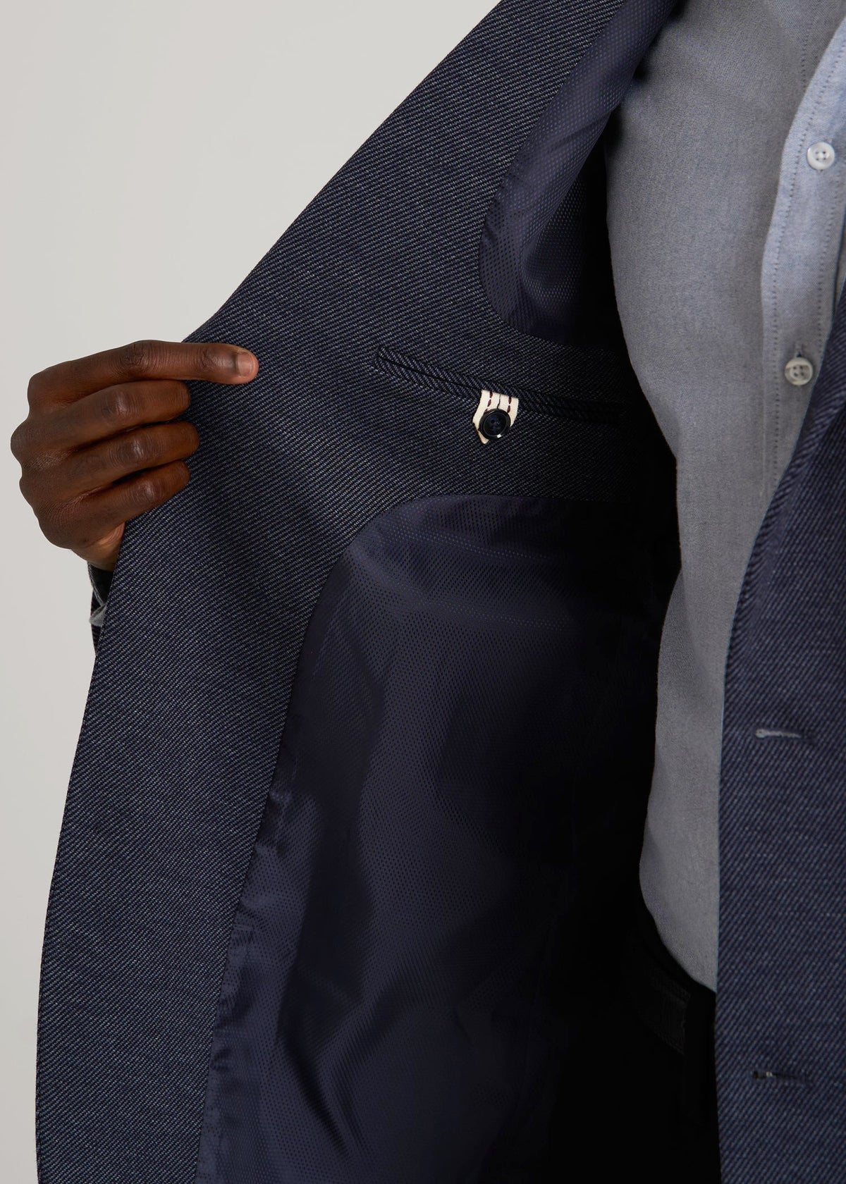 Core Blazer for Tall Men in Navy Diagonal