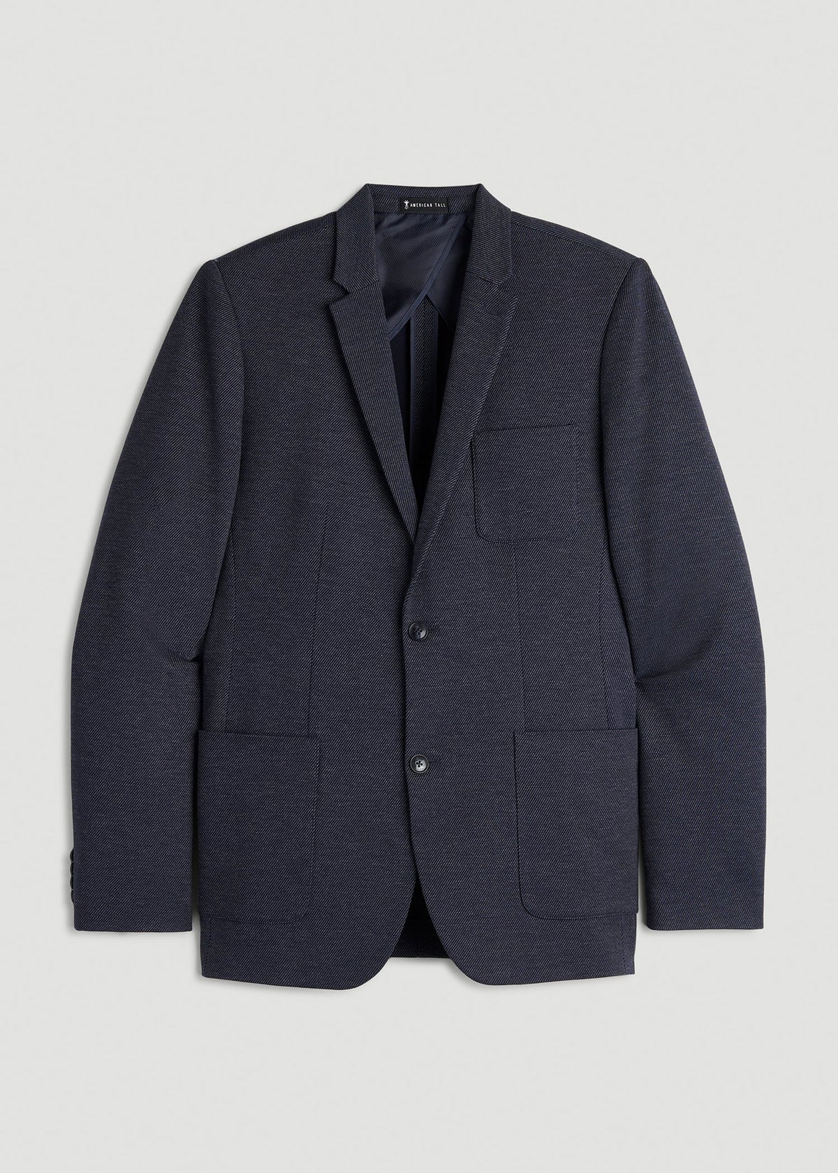 Core Blazer for Tall Men in Navy Diagonal