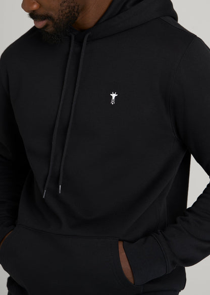 Core Motion Fleece Popover Hoodie for Tall Men in Black