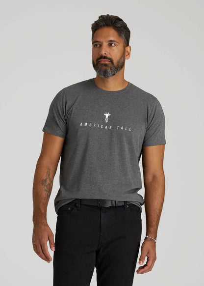 Regular Corporate Logo Tee for Men in Charcoal Mix