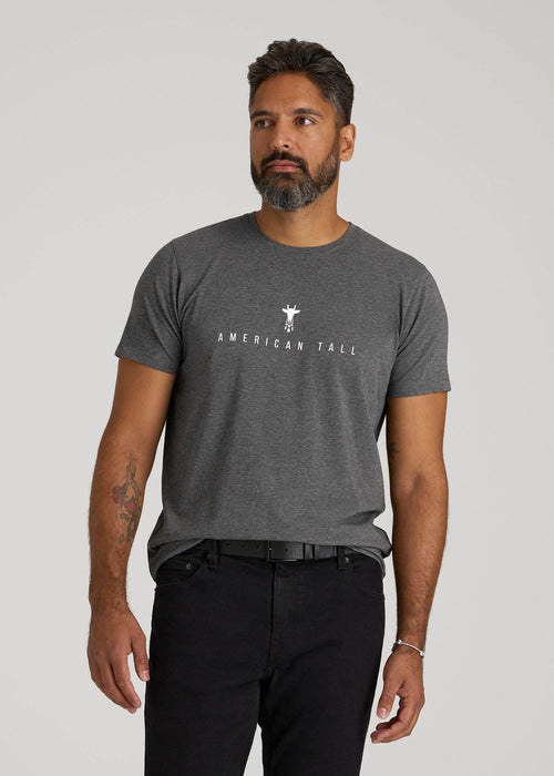 Regular Corporate Logo Tee for Men in Charcoal Mix