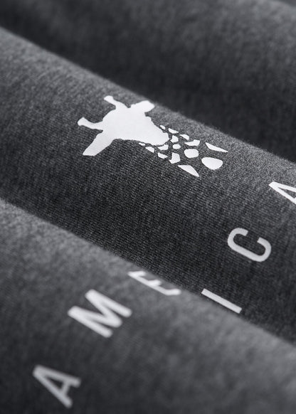 Regular Corporate Logo Tee for Men in Charcoal Mix
