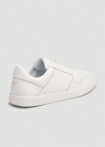 Court Sneaker for Tall Men in White