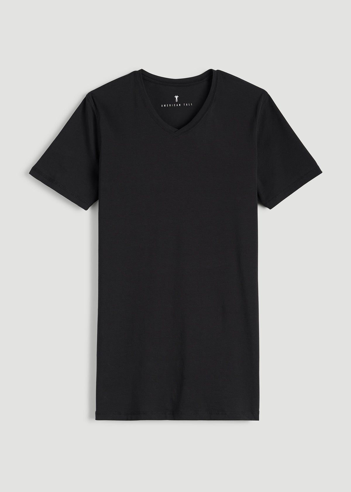 The Essential Slim Fit V-Neck Tee for Tall Men in Black