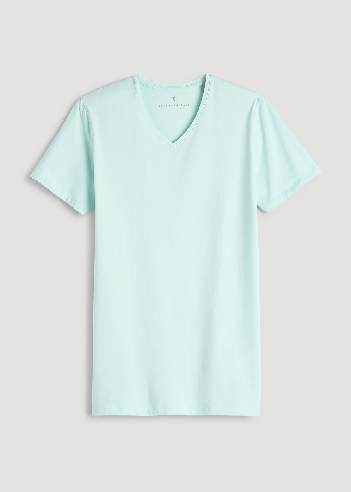 The Essential Slim Fit V-Neck Tee for Tall Men in Opal Blue
