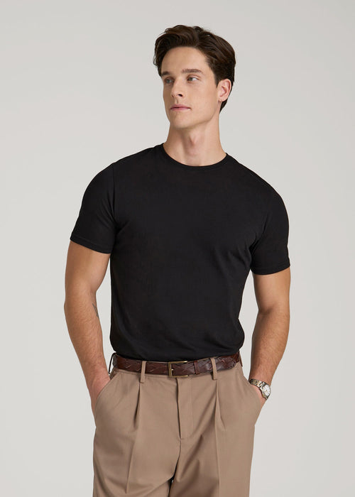 The Everyday Regular Fit Crewneck T-Shirt for Tall Men in Black