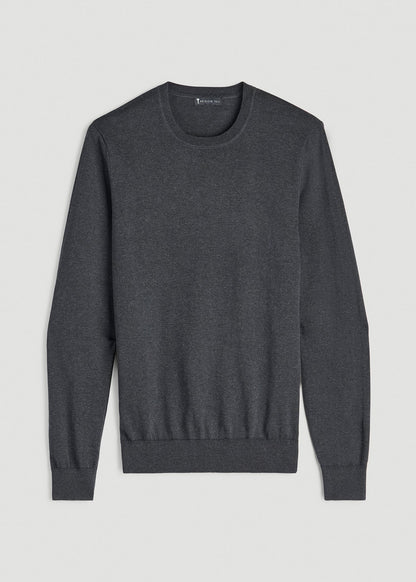Everyday Crewneck Sweater for Tall Men in Charcoal Mix
