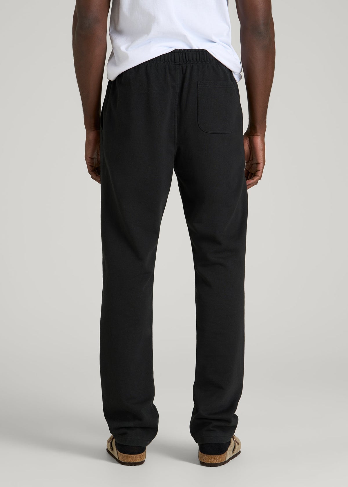 Everyday French Terry Straight Leg Sweatpants for Tall Men in Black