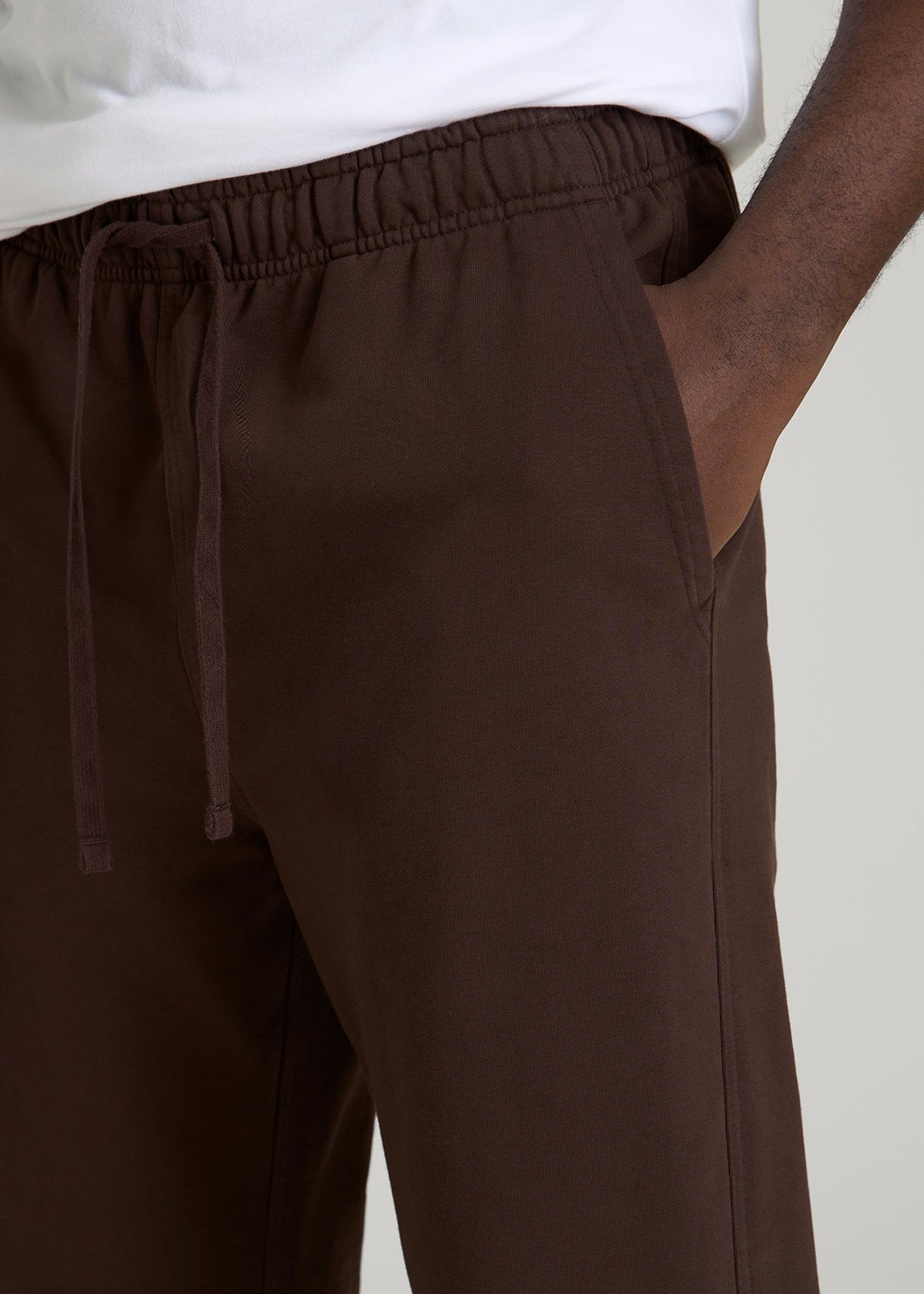 Everyday French Terry Straight Leg Sweatpants for Tall Men in Espresso