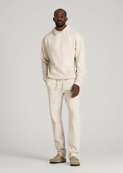 Everyday French Terry Straight Leg Sweatpants for Tall Men in Heathered Oatmeal
