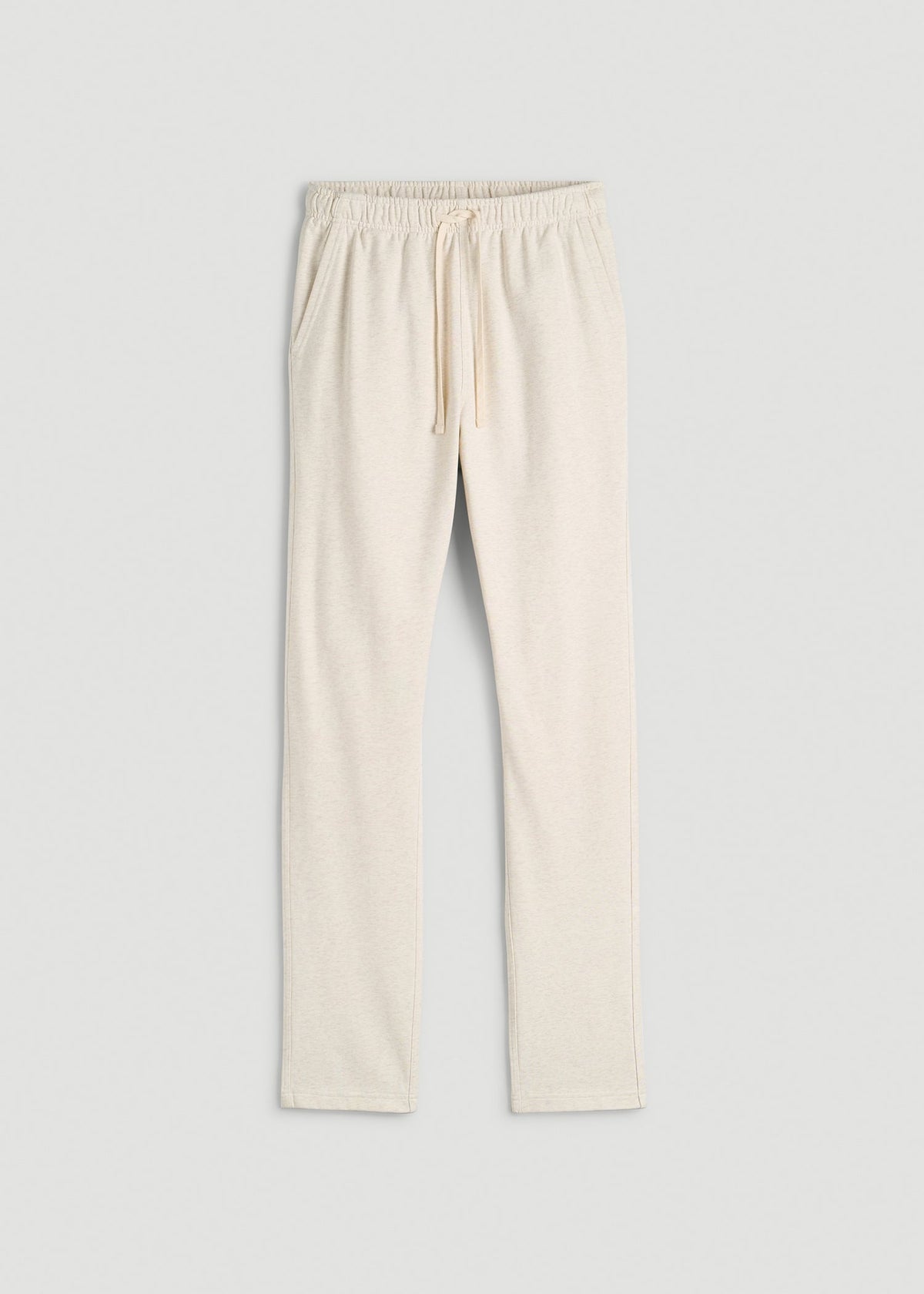 Everyday French Terry Straight Leg Sweatpants for Tall Men in Heathered Oatmeal