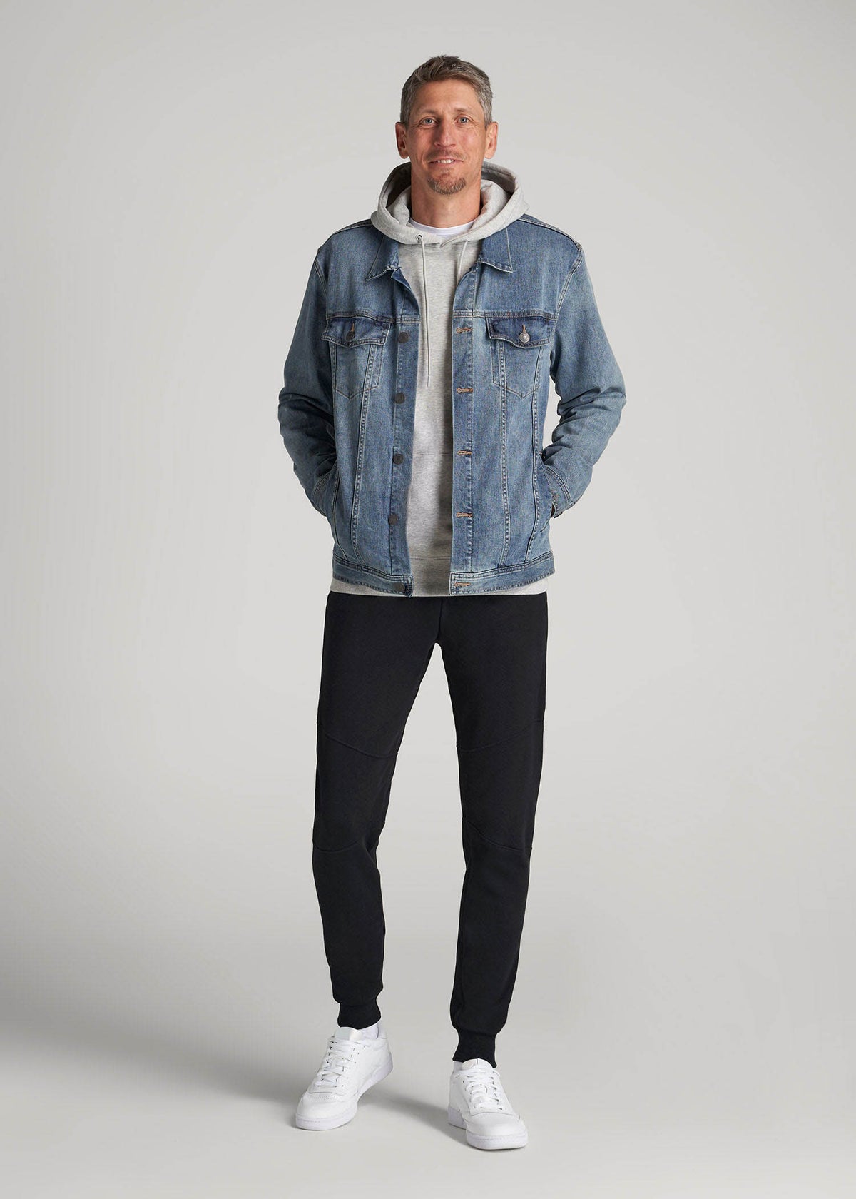 Wearever Fleece Joggers for Tall Men in Black