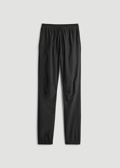 Flex Nylon Joggers for Tall Men in Black
