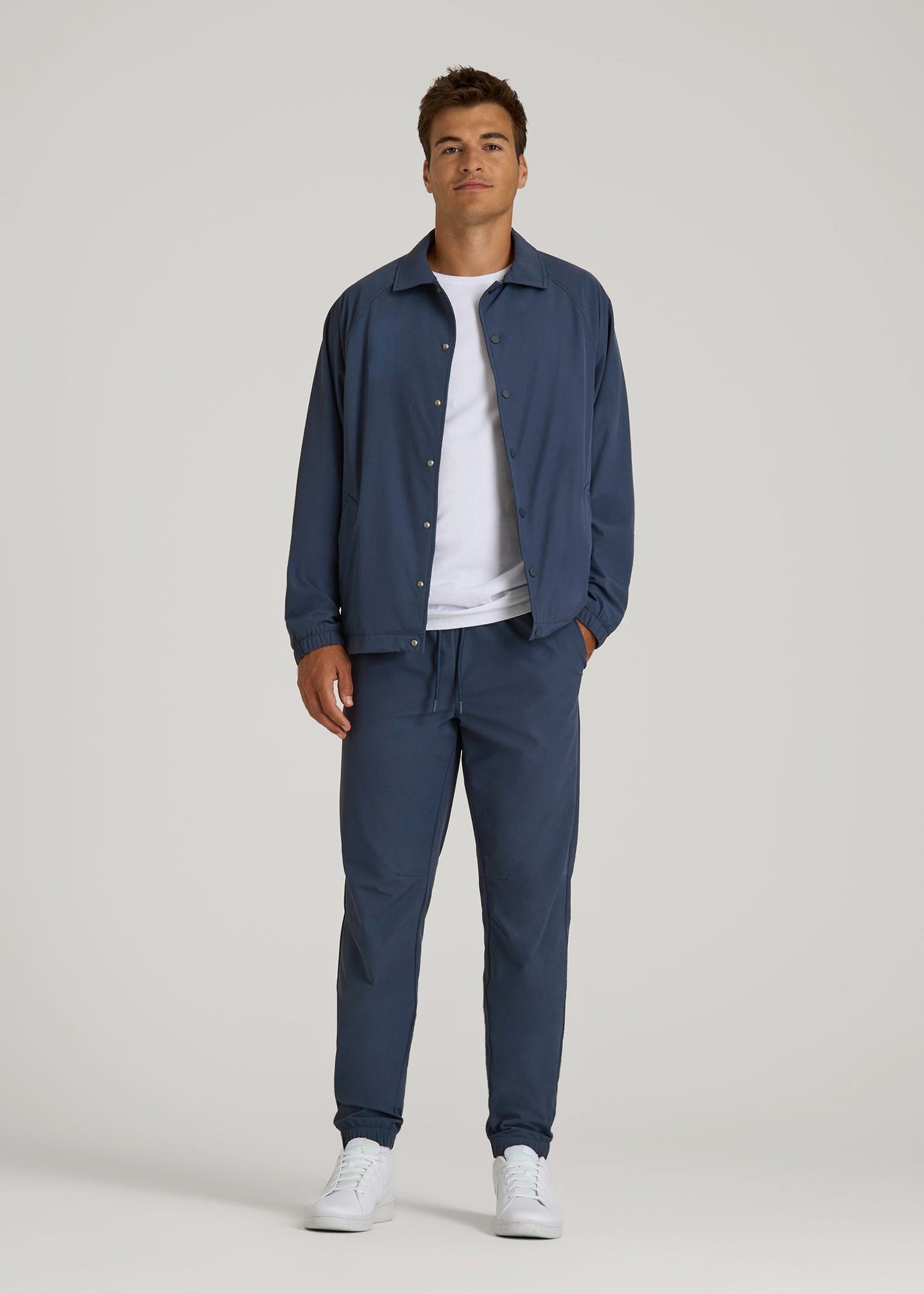 Flex Nylon Joggers for Tall Men in Navy Blue