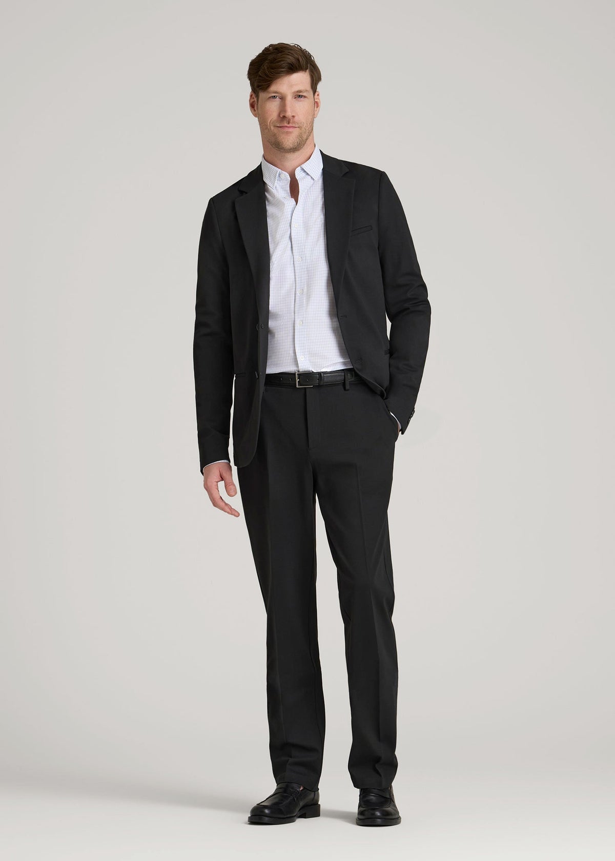 Flex Tech Suit Pants for Tall Men in Black