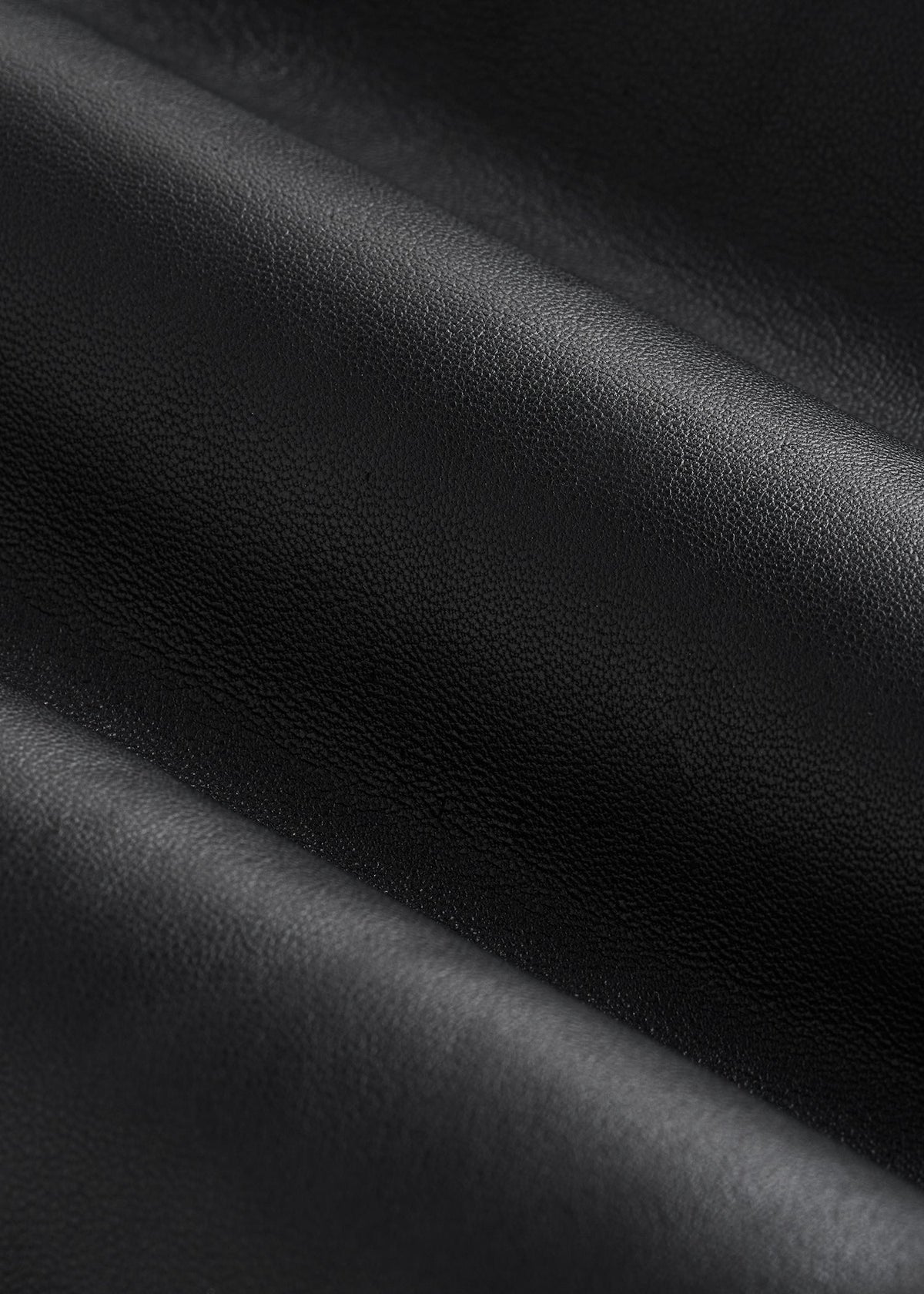 Genuine Leather Hooded Bomber for Tall Men in Black