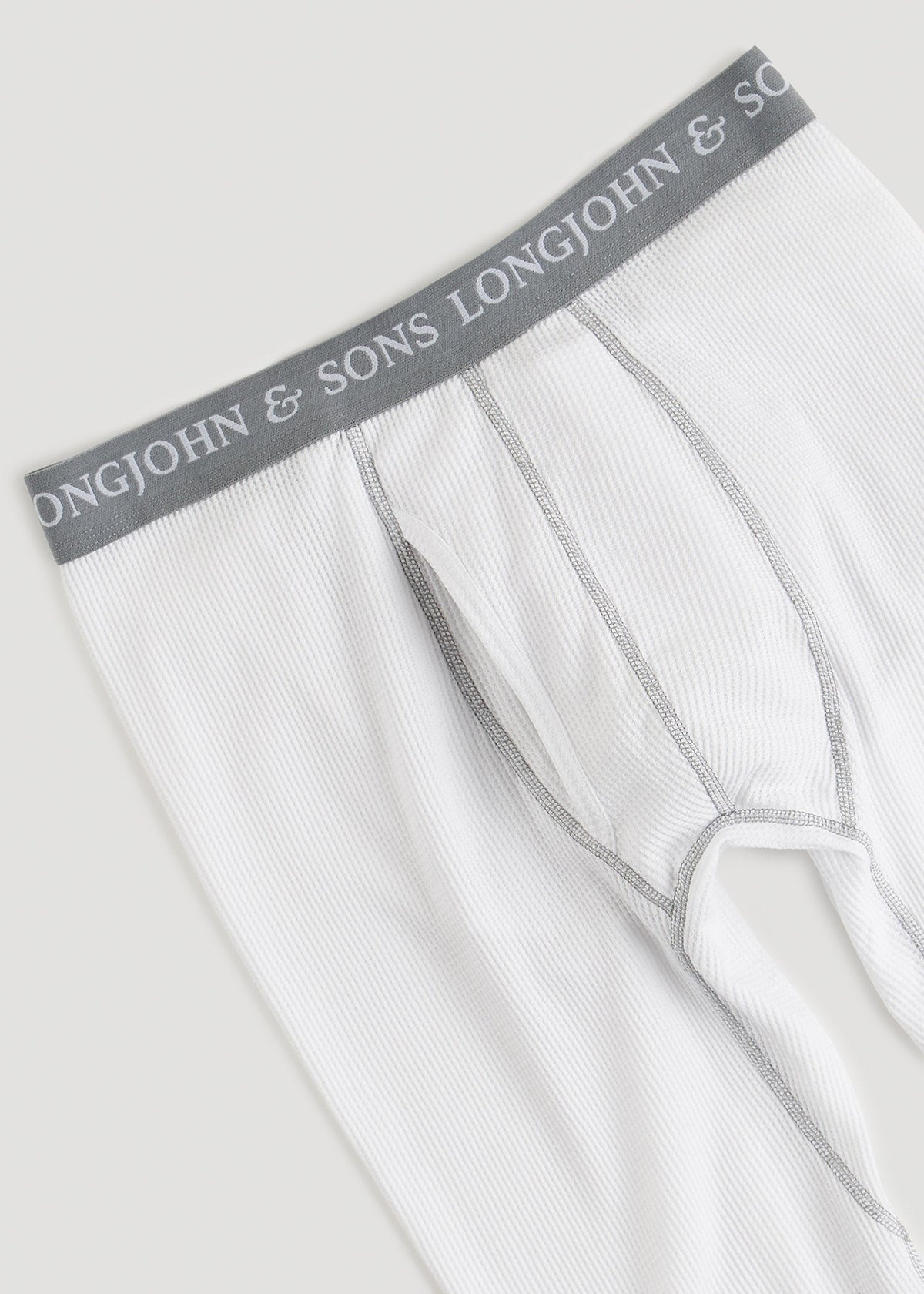 LJ&S Long Thermal Underwear for Tall Men in White