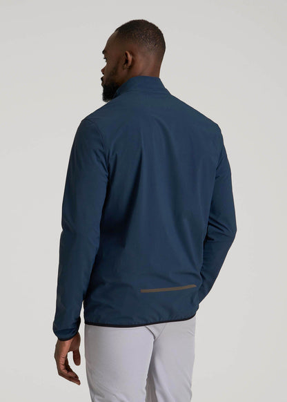 Softshell Jacket for Outdoor Training for Tall Men in Marine Navy