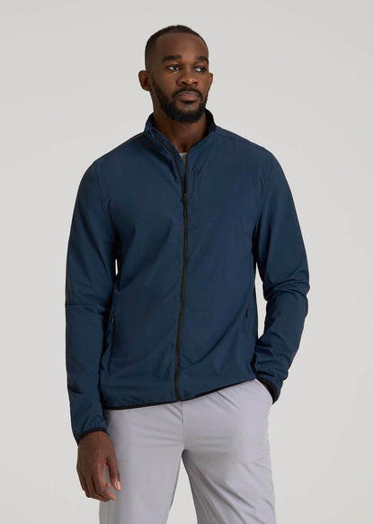 Softshell Jacket for Outdoor Training for Tall Men in Marine Navy