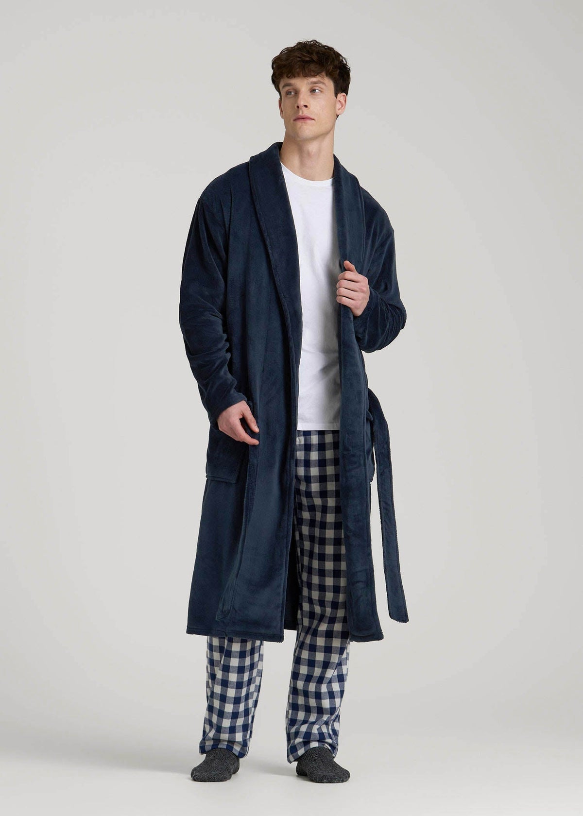 Robe for Tall Men in Navy
