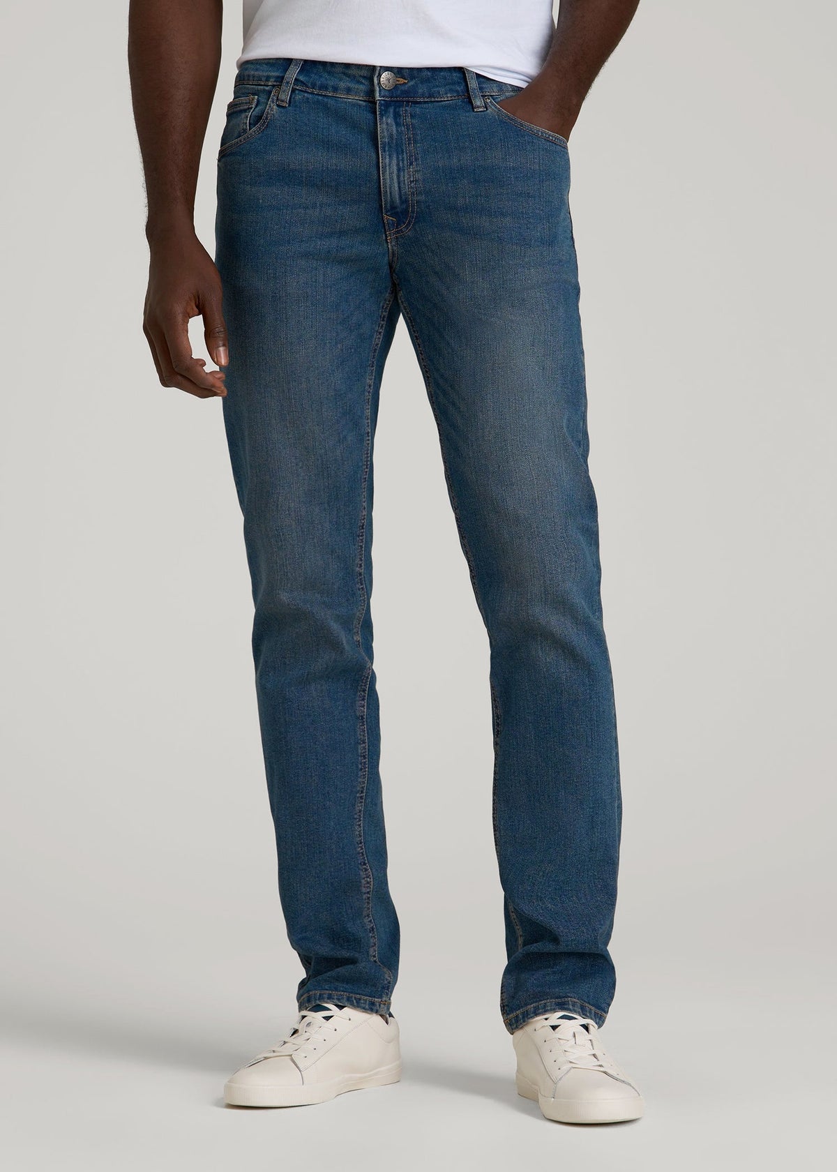 Carman TAPERED Jeans for Tall Men in Worn Blue