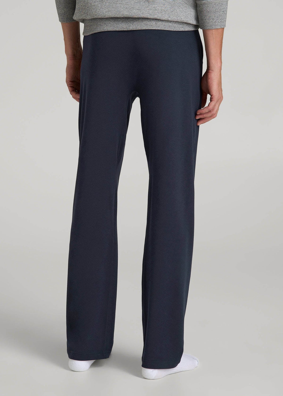 Open-Bottom Pajama Pants for Tall Men in Evening Blue
